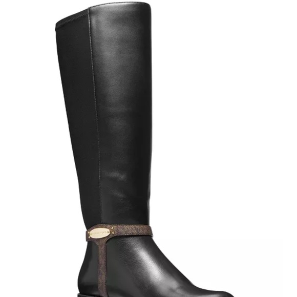 New Michael Kors Finley Wide-Calf Riding Boots - Picture 5 of 6